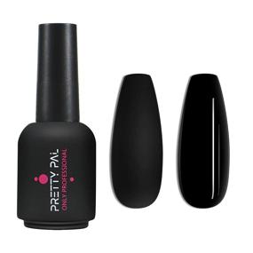 img 4 attached to PRETTY PAL Pure Black Nail Gel Polish: Professional Soak Off Varnish for Long Lasting, Shiny, Opaque Black Color - 15ml Big Bottle with Perfect Thickness, Requires LED/UV Light Cure for Dry, Not Natural Air Dry