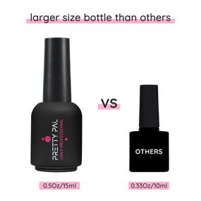 img 1 attached to PRETTY PAL Pure Black Nail Gel Polish: Professional Soak Off Varnish for Long Lasting, Shiny, Opaque Black Color - 15ml Big Bottle with Perfect Thickness, Requires LED/UV Light Cure for Dry, Not Natural Air Dry