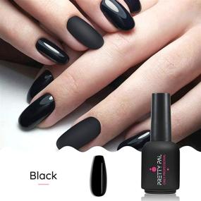 img 3 attached to PRETTY PAL Pure Black Nail Gel Polish: Professional Soak Off Varnish for Long Lasting, Shiny, Opaque Black Color - 15ml Big Bottle with Perfect Thickness, Requires LED/UV Light Cure for Dry, Not Natural Air Dry