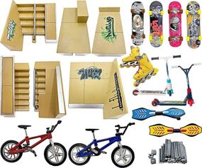 img 2 attached to Finger Skateboard Ramp Set - 🛹 Toy Remote Control & Play Vehicles Skateboards
