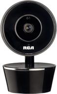 rca pet camera for dog &amp; cat parents - wifi pet security camera with hd video, two-way audio, night vision, motion &amp; sound alerts &amp; phone app to monitor &amp; talk to your pets, white, small logo