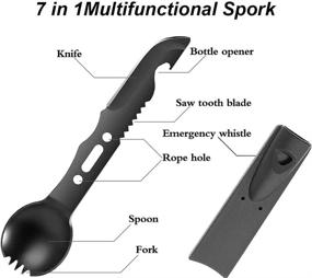 img 1 attached to Camping Multifunctional Stainless Utensil Emergency