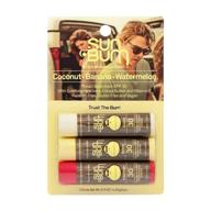 🌞 sun bum variety pack spf 30 sunscreen lip balm - vegan, cruelty free uva/uvb broad spectrum lip care with aloe and vitamin e, moisturizing .15 oz logo