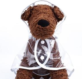 img 2 attached to Waterproof Transparent Dog Raincoat with Hood Poncho by Topsung - Ideal for Small Dogs, Puppies, Cats, and Pets