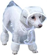 waterproof transparent dog raincoat with hood poncho by topsung - ideal for small dogs, puppies, cats, and pets логотип