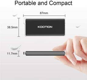 img 1 attached to KOOTION Portable External 120GB USB C