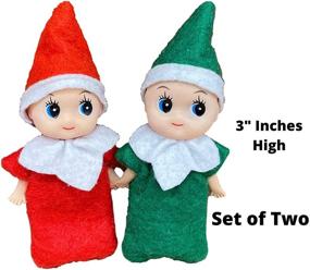 img 1 attached to Elf Baby Twins - Pair of Christmas Elf Babies, Boy and Girl: Ideal Additions for Elf Fun, Advent Calendars, and Stocking Stuffers