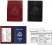 passport vaccine protector waterproof leather travel accessories in passport covers logo