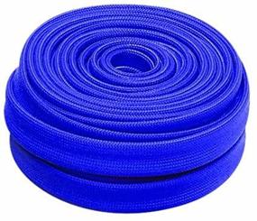 img 4 attached to 🔥 Heatshield Products 203122 HP Adjustable Heat Shield Sleeve - Blue, 7/16" ID x 25', Color Heat Sleeve