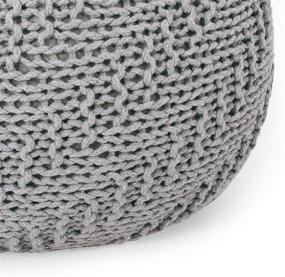 img 1 attached to 🪑 313888 Light Gray Christopher Knight Home Pouf