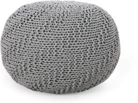 img 4 attached to 🪑 313888 Light Gray Christopher Knight Home Pouf