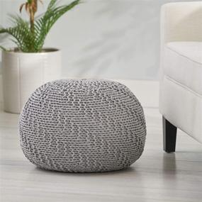 img 3 attached to 🪑 313888 Light Gray Christopher Knight Home Pouf