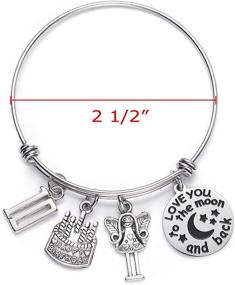 img 3 attached to 10th Birthday Gifts For Girls - Love You to the Moon and Back Bangle Bracelet and Jewelry Set by Ddecorations