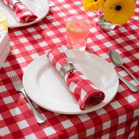 img 2 attached to 🍽️ DII 60x84 Rectangular Cotton Tablecloth: Elegant and Functional for Any Occasion