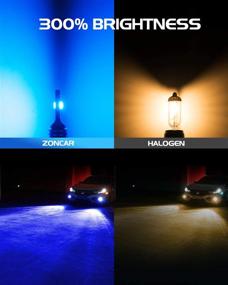 img 1 attached to ZonCar H11 Голубые лампы для противотуманных фар LED - Супер яркие, 4000 люмен, водонепроницаемость IP67 - Набор из 2