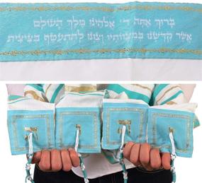 img 3 attached to 🙏 Tallit Prayer Shawl + Israel - Women's Scarves & Wraps Accessories