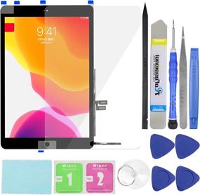 img 4 attached to 📱 LXun iPad 7th/8th 10.2'' Digitizer Replacement: Home Button, Tempered Glass Film, Repair Tool Kit