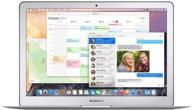 refurbished apple macbook air mjvm2ll/a 11.6-inch laptop | 1.6ghz intel i5, 128gb ssd, intel hd graphics 6000 | mac os x yosemite logo
