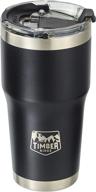 🥤 20 oz stainless steel insulated tumblers by timber ridge - easy-open lid, double wall vacuum, dishwasher safe, in black логотип