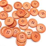 pepperlonely brand 50pc light coffee round wood buttons: ideal for scrapbooking & sewing (25mm / 1 inch) logo