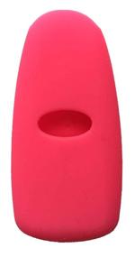 img 2 attached to Silicone Key Fob Cover for Ford C-Max, Edge, Escape, Expedition, Explorer, Flex, Focus, Taurus - M3N5WY8609 (Rose Bengal)