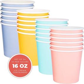 img 3 attached to 🍦 Glowcoast 16 oz Pint Ice Cream Storage Containers With Lids - Ideal Freezer-Safe Tubs for Homemade Ice Cream. Preserve and Protect Frozen Desserts such as Yoghurt (Assorted, Pack of 24)