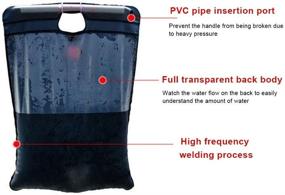 img 3 attached to 🚿 VIGLT Portable Shower Bag: 5 gallon/20L Blue PVC Travel Wash Kit for Camping & Hiking - Ultimate Outdoor Accessory Set