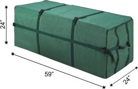 img 1 attached to Elf Stor Green Canvas Storage Bag for 9ft Artificial Christmas Trees with Binding Straps - Protects Holiday Decorations, Inflatables, and More - Dimensions: (L) 59” x (W) 24” x (H) 24