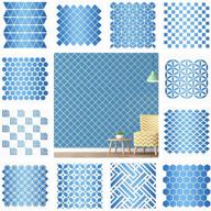 🎨 enhance your décor with 12-piece geometric honeycomb stencils: diy art templates for furniture, walls, and floors, perfect for scrapbooking, drawing, tracing – art supplies set, 7.87 x 7.87 inches logo