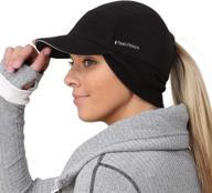 🌲 women's trailheads fleece ponytail hat with detachable ear warmer - the trailblazer adventure hat logo