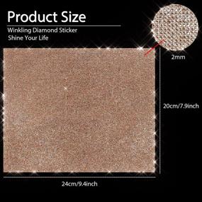 img 3 attached to 💎 Benvo 12000 Pcs Rose Gold Crystal Rhinestone Sticker Sheet - Self-Adhesive DIY Sparkling Diamond Decoration for Car, Phone, Shoes, Gifts, and Crafts