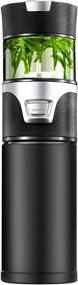 img 2 attached to 🍵 Premium 15 oz Double Wall Glass Tea Bottle: Vacuum-Insulated Thermal Tea Tumbler with Infuser - Portable & Stylish (Black)