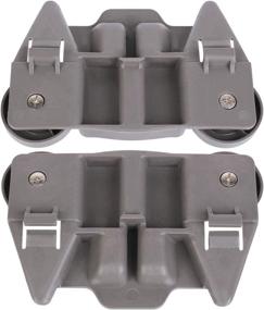 img 2 attached to 🔧 Set of 4 Upgraded W10195417 Dishwasher Wheels for Whirlpool Kenmore Dishwasher - Fits Lower Rack, Replacing Part Numbers AP4538395, PS2579553, WPW10195417, AH2579553, EA2579553