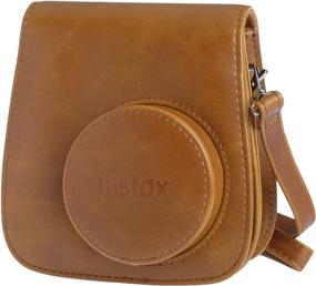 img 1 attached to Fujifilm Instax Mini 9 Groovy Camera Case - Brown: Stylish and Protective Camera Case for Your Mini 9