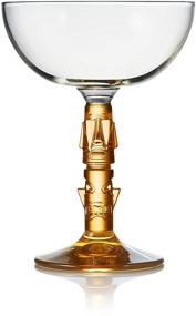 img 2 attached to 🍹 Stylish Libbey Set: Tiki Amber Stem Coupe Cocktail Glasses (4-pc, 8.5 oz)