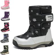 premium waterproof snow boots for boys and girls - great flyor winter shoes with slip resistant and cold weather protection logo