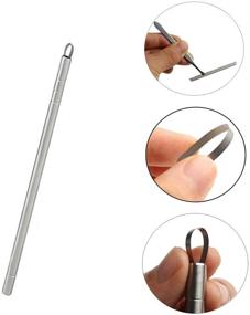 img 3 attached to 🪒 Stainless Steel Beikalone Hair Tattoo Razor Pen for Eyebrow Mustache Hair Styling Art - Includes Tweezers and 10 Blades