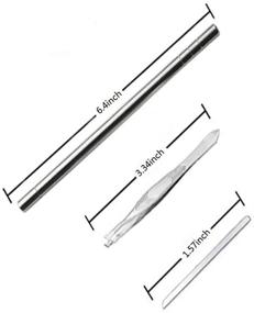 img 1 attached to 🪒 Stainless Steel Beikalone Hair Tattoo Razor Pen for Eyebrow Mustache Hair Styling Art - Includes Tweezers and 10 Blades