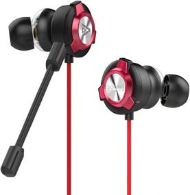 img 4 attached to In-Ear Gaming Earbuds: Sound Panda SPE-G9+ Plus Triple Drivers, Dual Mic & Volume 🎧 Mute Control – Wired Headset for PS4, PS5, Xbox, One, PC, Laptop, Mobile Game (Red)