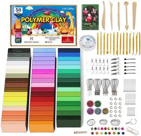 img 4 attached to Get Creative with Hiskyer Home 50 Colors DIY 🎨 Polymer Clay Kits - Perfect Gift for Kids and Adults (35OZ)