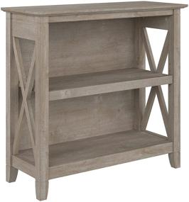 img 4 attached to 📚 Bush Furniture Key West Washed Gray Small 2 Shelf Bookcase