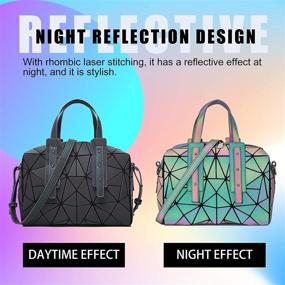 img 2 attached to Longjet Handbags Geometric Luminous Holographic Women's Handbags & Wallets and Totes