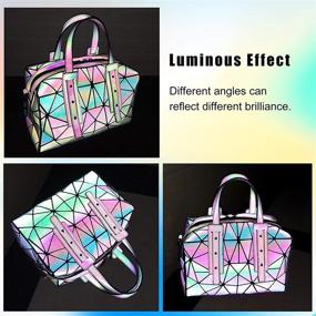 img 1 attached to Longjet Handbags Geometric Luminous Holographic Women's Handbags & Wallets and Totes