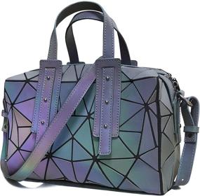 img 4 attached to Longjet Handbags Geometric Luminous Holographic Women's Handbags & Wallets and Totes