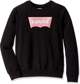 img 1 attached to Levis Girls Crewneck Sweatshirt Stripe Outdoor Recreation for Hiking & Outdoor Recreation Clothing