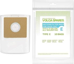 img 2 attached to 🧹 Volca Spares Type E Filter Bags for Shop-Vac 5-8 Gallon Wet/Dry Vacuums - Pack of 10 Bags (Part # 9066100)