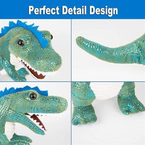 img 2 attached to T-Rex Dinosaur Plush Toy, 14.5” Soft &amp; Cuddly Stuffed Animal 🦖 Pillow, Ideal Gift for Boys, Girls, Kids, Room Decor and Sleeping Companions