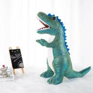 t-rex dinosaur plush toy, 14.5” soft &amp; cuddly stuffed animal 🦖 pillow, ideal gift for boys, girls, kids, room decor and sleeping companions logo