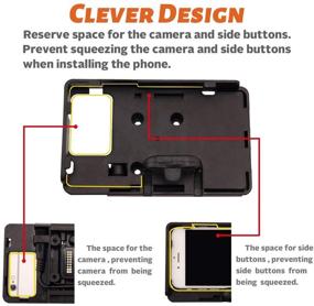 img 3 attached to 📱 Водонепроницаемый беспроводной держатель для зарядки телефона с USB - универсальный крепеж для мотоцикла, квадроцикла, скутера, УТВ, спортивного мотоцикла на руле 7/8 дюйма (22 мм)