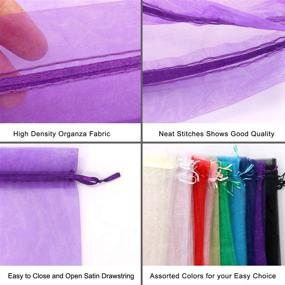 img 2 attached to 🎁 SumDirect 100Pcs12x16 Inches Extra Large Organza Gift Bags with Drawstring in Vibrant Mixed Colors